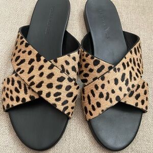 New Jenni Kayne Pony Hair Crossover Women's Sandals. Size 38.